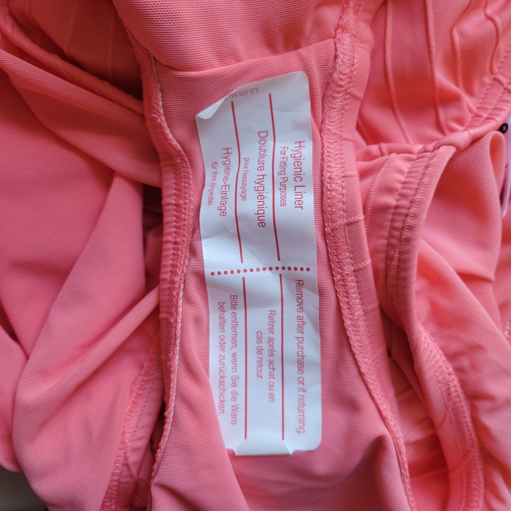 Lands’ End Coral One Piece Swimsuit Size 18 NWT Surplice V Neck Tummy Control - Picture 9 of 10